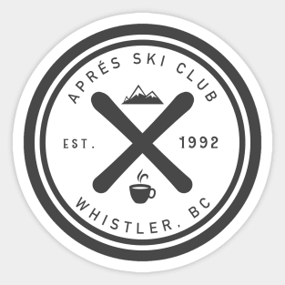 Apres Ski Club Whistler Sticker